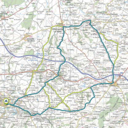 Tracé GPS du circuit 4 : Bassin de Commentry