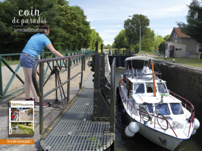 terre des bourbons bateau canal écluse promenade histoire